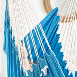 Hängematten<SONGMICS Hängesessel XXL Affenschaukel blau