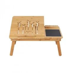 Laptopständer<SONGMICS Hochklappbarer Laptoptisch Bambus