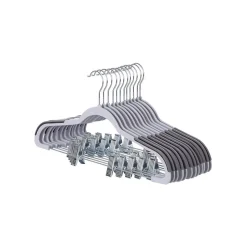 Schlafzimmer|Waschküche<SONGMICS Hosenbügel 12 Stück Grau