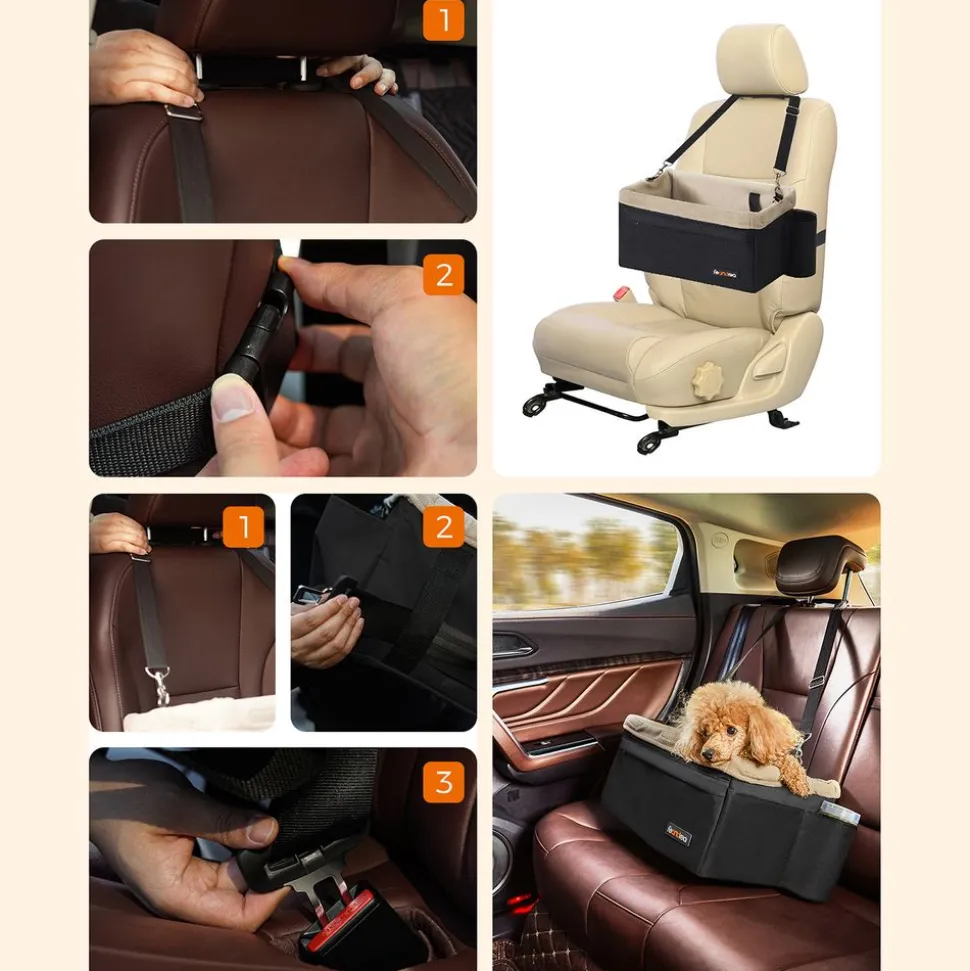 Hundebetten<SONGMICS Hunde-Autositz für kleine Hunde