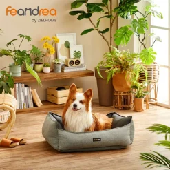 Hundebetten<SONGMICS Hundebett mit Rand 80 x 60 x 28 cm