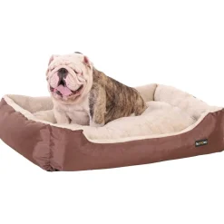 Hundebetten<SONGMICS Hundebett mit Wendekissen 85 cm Braun