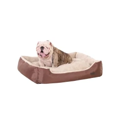 Hundebetten<SONGMICS Hundebett mit Wendekissen 85 cm Braun