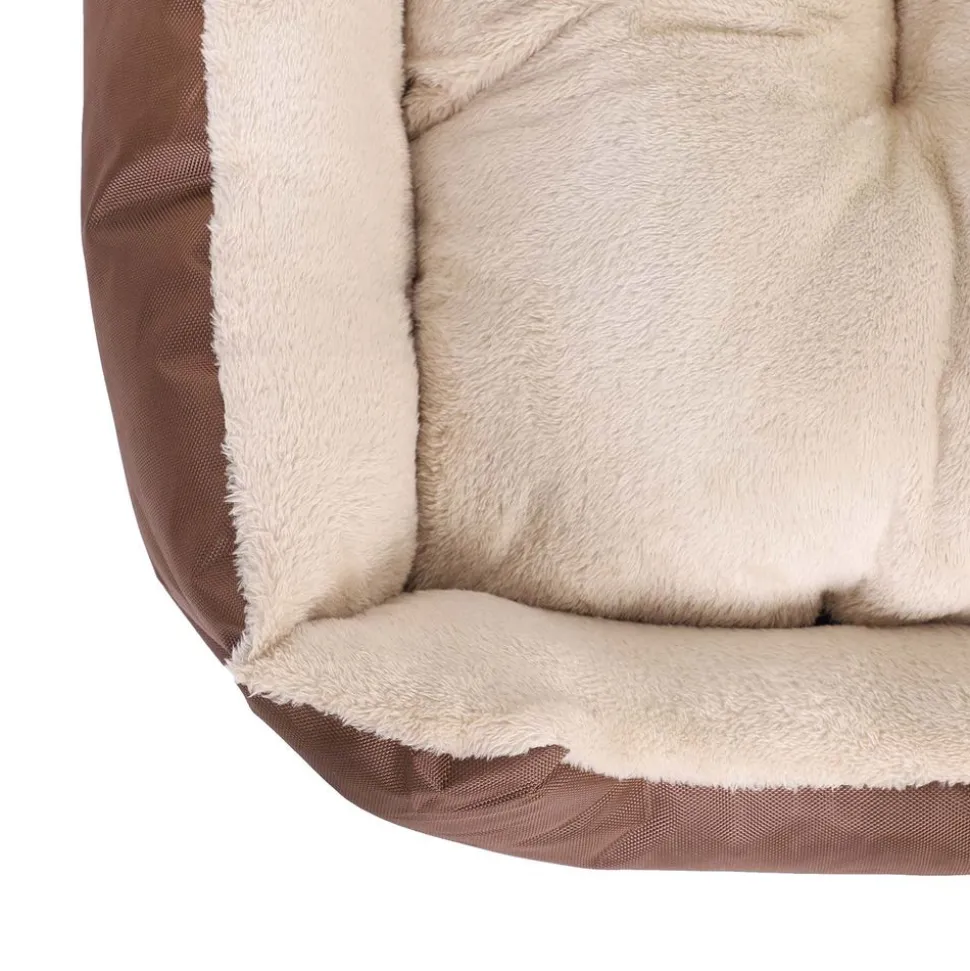 Hundebetten<SONGMICS Hundebett mit Wendekissen 85 cm Braun