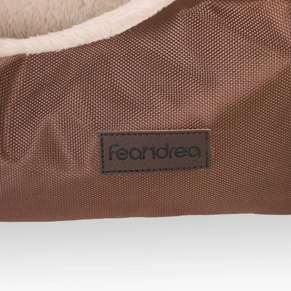 Hundebetten<SONGMICS Hundebett mit Wendekissen 85 cm Braun