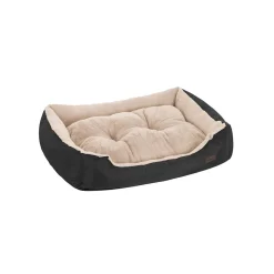Hundebetten<SONGMICS Hundebett mit Wendekissen 85 cm Braun
