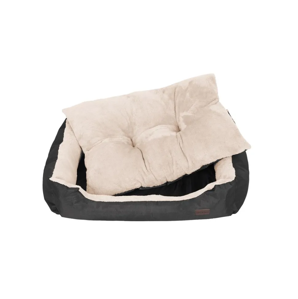 Hundebetten<SONGMICS Hundebett mit Wendekissen 85 cm Braun
