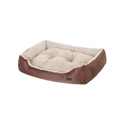 Hundebetten<SONGMICS Hundebett mit Wendekissen 85 cm Braun