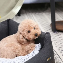 Hundebetten<SONGMICS Hundebett mit Wendekissen 60 cm Grau