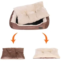 Hundebetten<SONGMICS Hundebett Oxfordgewebe 65 cm Braun