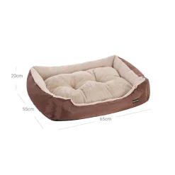 Hundebetten<SONGMICS Hundebett Oxfordgewebe 65 cm Braun