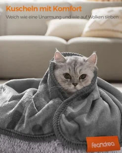 Transportboxen|Hundebetten<SONGMICS Hundedecke 3er Set XS waschbar schiefergrau