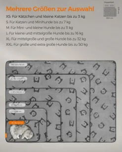 Transportboxen|Hundebetten<SONGMICS Hundedecke 3er Set XS waschbar schiefergrau