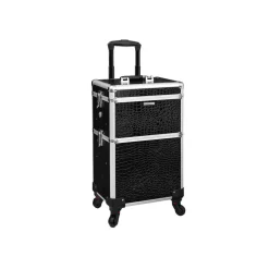 Kosmetikkoffer<SONGMICS 2-in-1 Kosmetik-Trolley Krokomuster
