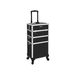Kosmetikkoffer<SONGMICS 3-in-1 Kosmetik-Trolley Schwarz