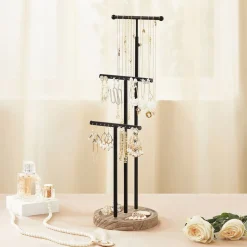 Schmuckständer|Schlafzimmer<SONGMICS 3-in-1 Schmuckhalter Schwarz