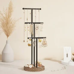 Schmuckständer|Schlafzimmer<SONGMICS 3-in-1 Schmuckhalter Schwarz