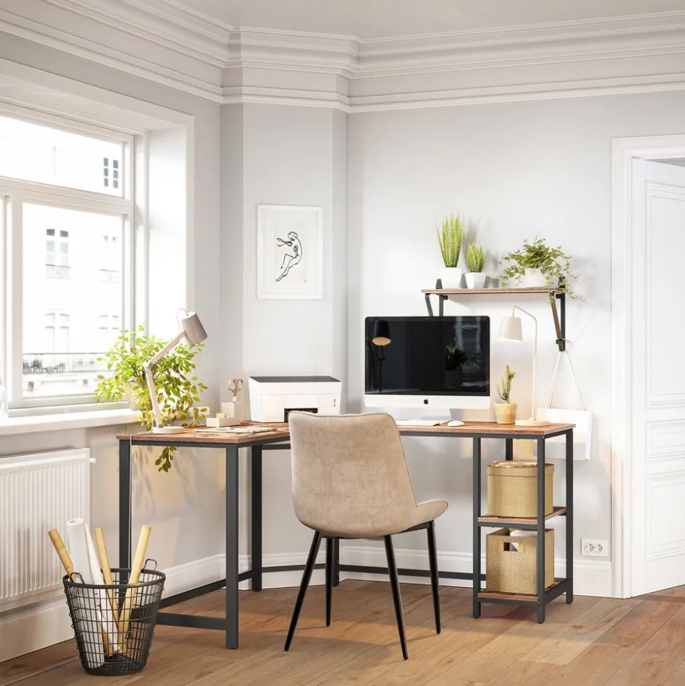 Computertische<SONGMICS Industrie Look Eckschreibtisch