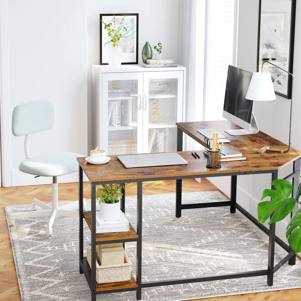 Computertische<SONGMICS Industrie Look Eckschreibtisch