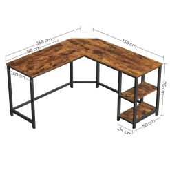 Computertische<SONGMICS Industrie Look Eckschreibtisch