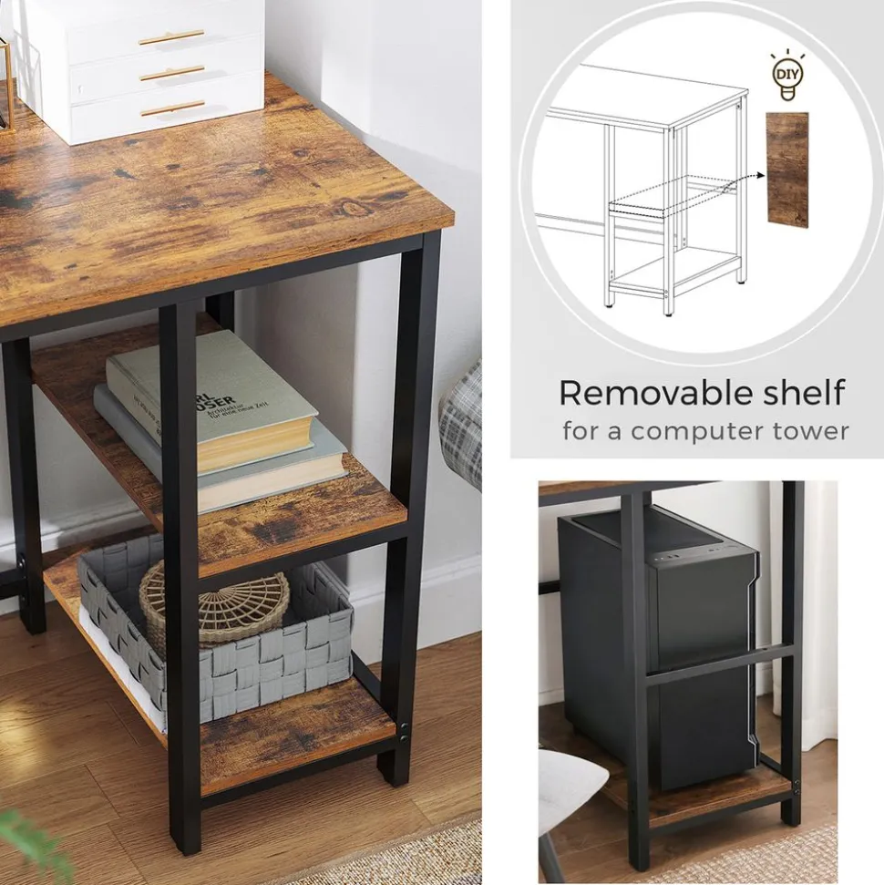 Computertische<SONGMICS Industrie Look Eckschreibtisch