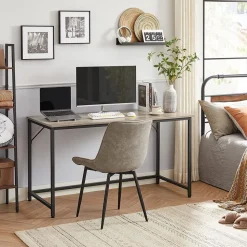 Computertische<SONGMICS Industrie-Design Schreibtisch Vintagebraun-Schwarz