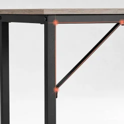 Computertische<SONGMICS Industrie-Design Schreibtisch Vintagebraun-Schwarz