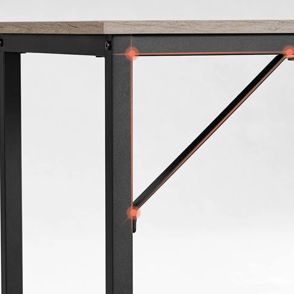 Computertische<SONGMICS Industrie-Design Schreibtisch Vintagebraun-Schwarz