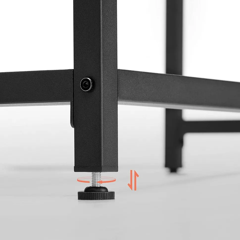 Computertische<SONGMICS Industrie-Design Schreibtisch Vintagebraun-Schwarz