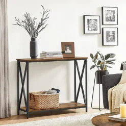 Eingangsbereich|Wohnzimmer<SONGMICS Industrie-Design Sofatisch mit Metallgestell