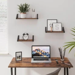 Eingangsbereich|Wohnzimmer<SONGMICS Industrie-Look Wandregale 3er Set