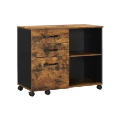 Rollcontainer<SONGMICS Industriestil Aktenschrank mit Rollen