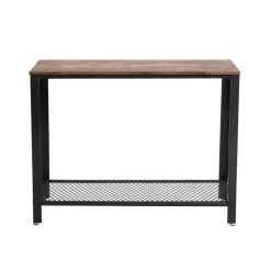 Eingangsbereich|Wohnzimmer<SONGMICS Industriestil Konsolentisch schlicht vintagebraun-schwarz