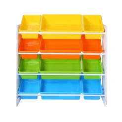 Eimer & Körbe|Spielzeugaufbewahrung<SONGMICS Kinderzimmerregal mit bunten Kisten