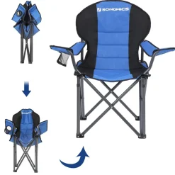 Campingstühle<SONGMICS Klappbarer Campingstuhl blau