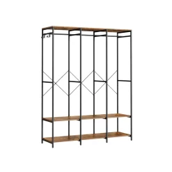 Kleiderschränke<SONGMICS Kleiderschrank offen abnehmbare Haken vintagebraun