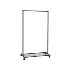 Waschküche|Kleideraufbewahrung<SONGMICS Kleiderstange mit Gitterebene Schwarz