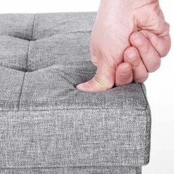 Betttruhen|Sitztruhen<SONGMICS Kleiner Sitzwürfel Dunkelgrau meliert