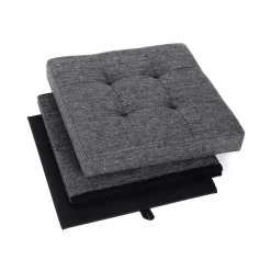 Betttruhen|Sitztruhen<SONGMICS Kleiner Sitzwürfel Dunkelgrau meliert