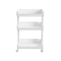 Küche & Esszimmer|Badezimmer<SONGMICS Kleines Badregal auf Rollen 3 Fächer