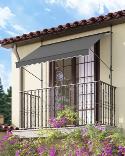 Senkrechtmarkisen<SONGMICS Klemmmarkise 250 x 130 cm