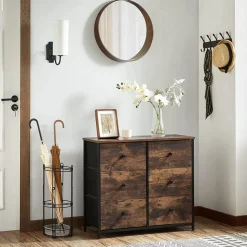 Eingangsbereich|Schlafzimmer<SONGMICS Kommode mit 6 Stoffschubladen