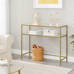 Wohnzimmer|Konsolentische<SONGMICS Konsolentisch goldfarben