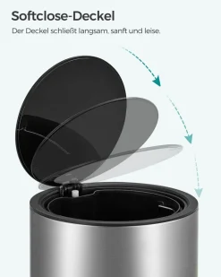 Eimer & Körbe|Mülleimer<SONGMICS Kosmetikeimer 3 Liter