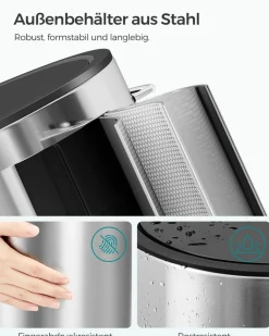 Eimer & Körbe|Mülleimer<SONGMICS Kosmetikeimer 3 Liter