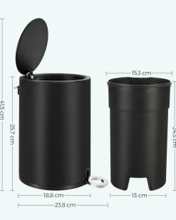 Eimer & Körbe|Mülleimer<SONGMICS Kosmetikeimer 3 Liter