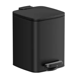 Mülleimer|Mülleimer<SONGMICS Kosmetikeimer mit Pedal Stahl schwarz