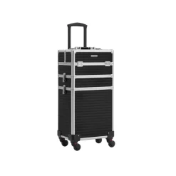 Kosmetikkoffer<SONGMICS Kosmetikkoffer mit Rollen Schwarz