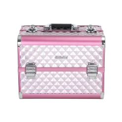 Kosmetikkoffer<SONGMICS Kosmetikkoffer Rosa-Silber