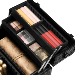 Kosmetikkoffer<SONGMICS Kosmetikkoffer Rosa-Silber